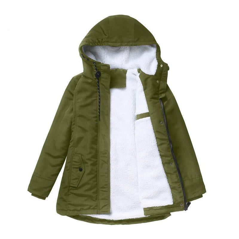 Damen Warme Steppjacke mit Kapuze