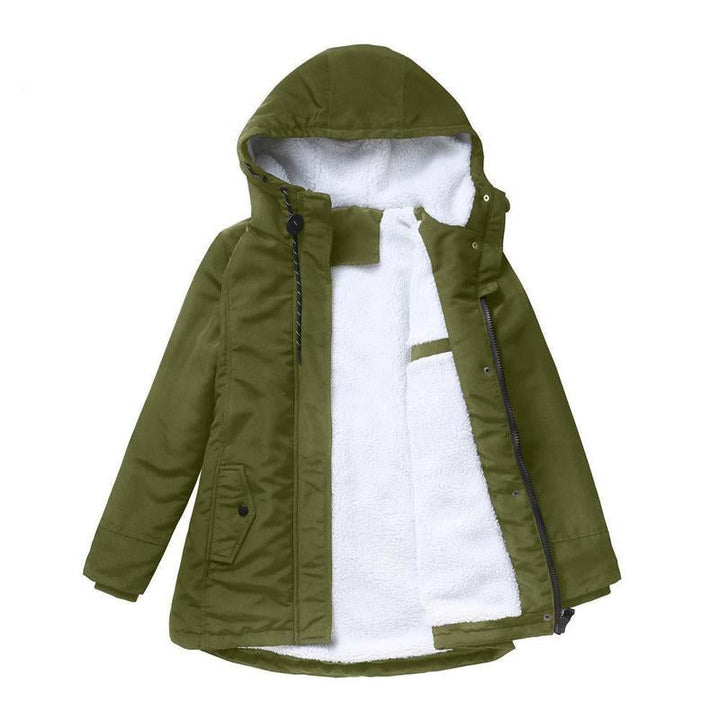 Damen Warme Steppjacke mit Kapuze