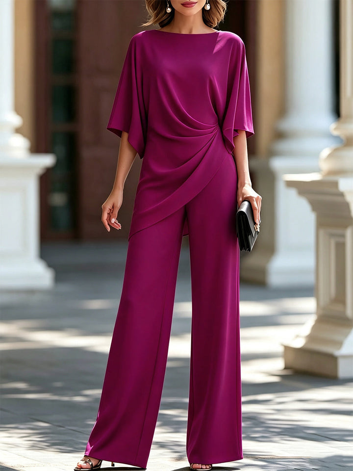 Damen Drapierte Taille Zweiteiliges Set