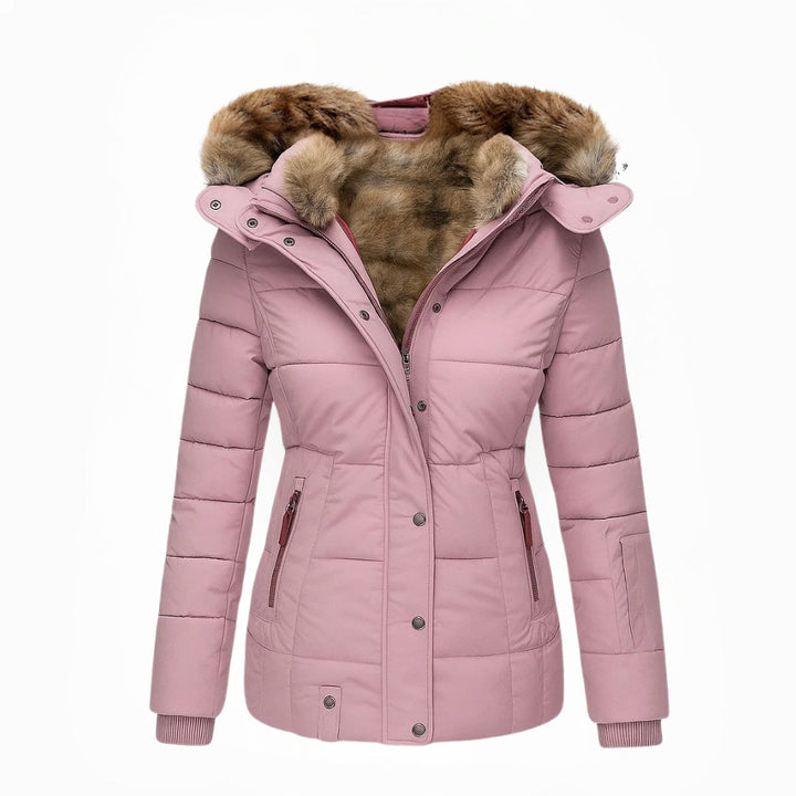 Damen Warmer Steppmantel mit Kapuze