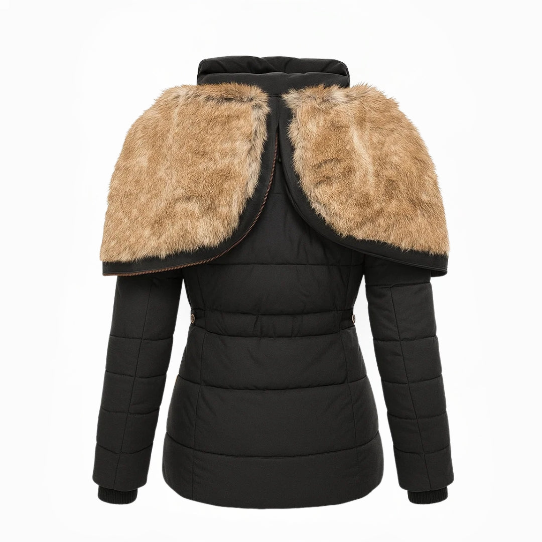 Damen Warmer Steppmantel mit Kapuze