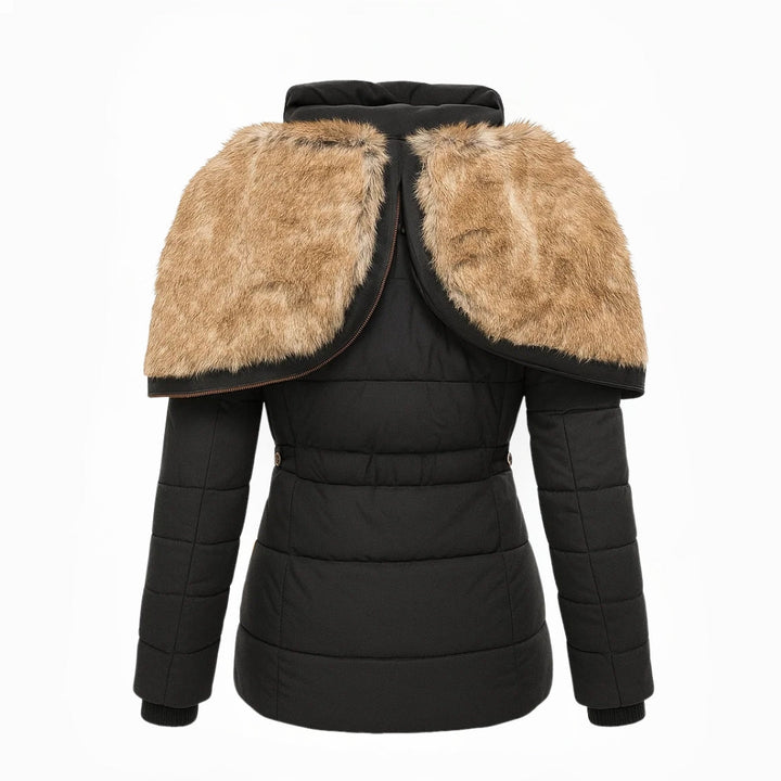 Damen Warmer Steppmantel mit Kapuze