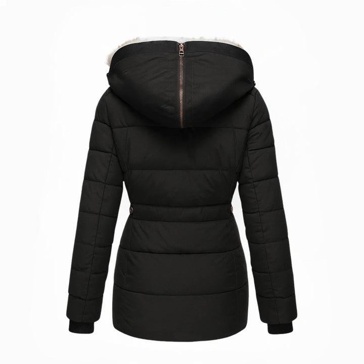Damen Warmer Steppmantel mit Kapuze