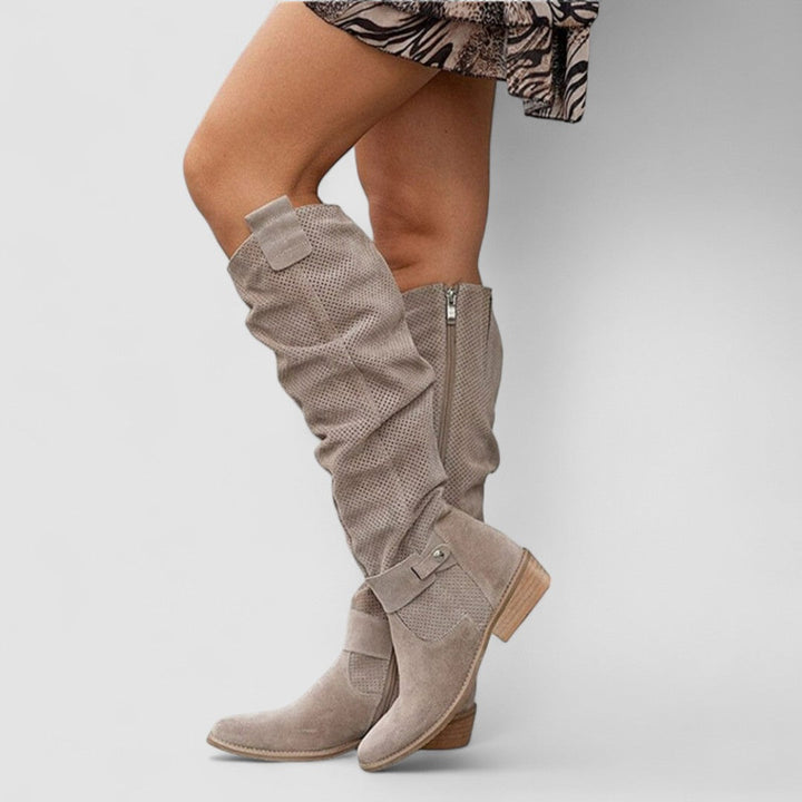 Damen Kniehohe Western Stiefel
