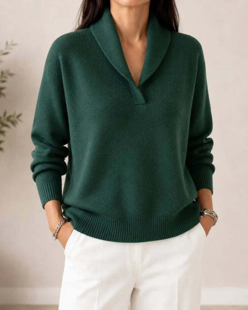 Damen Weicher V-Ausschnitt Pullover