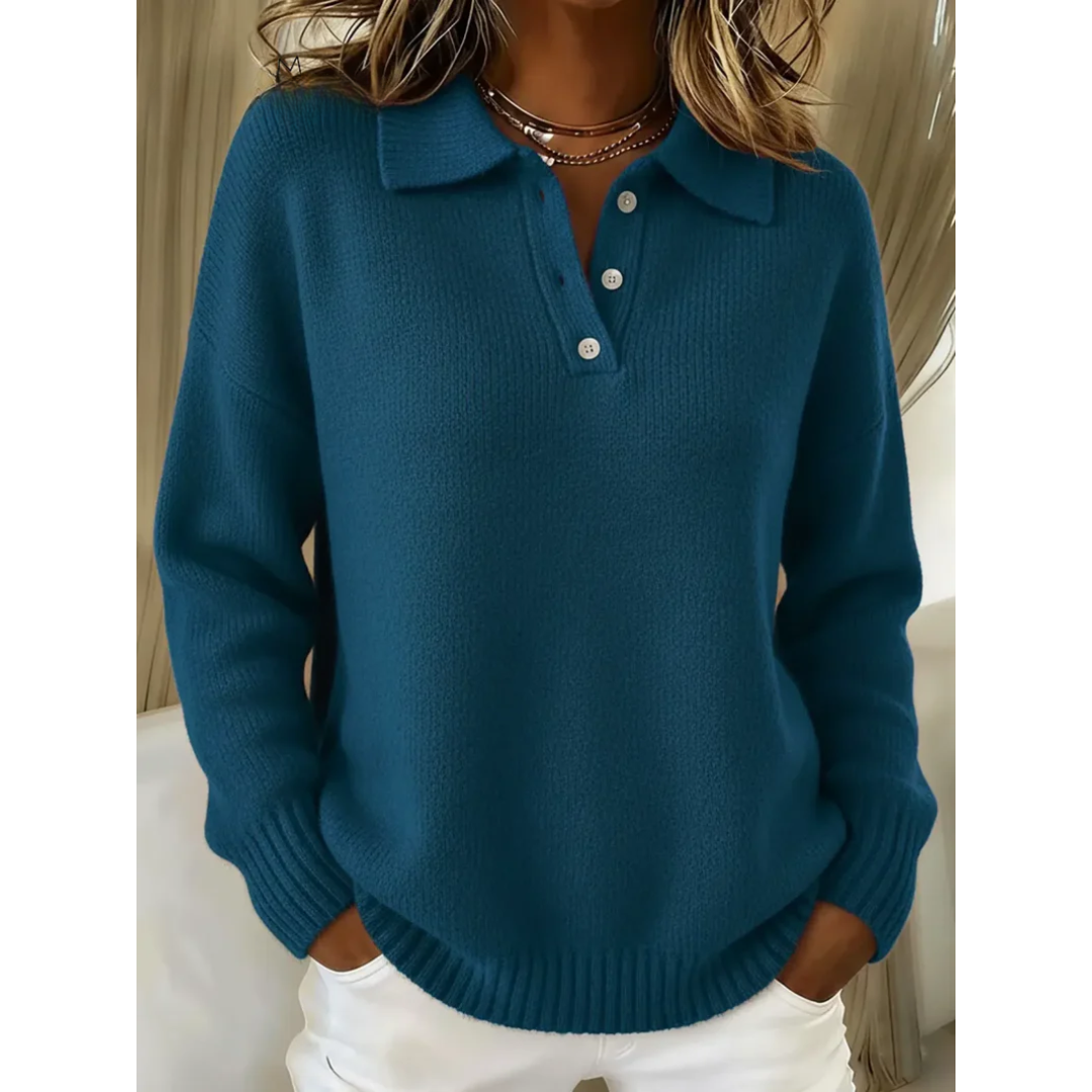 Damen Kuscheliger Oversize Rundhals Pullover
