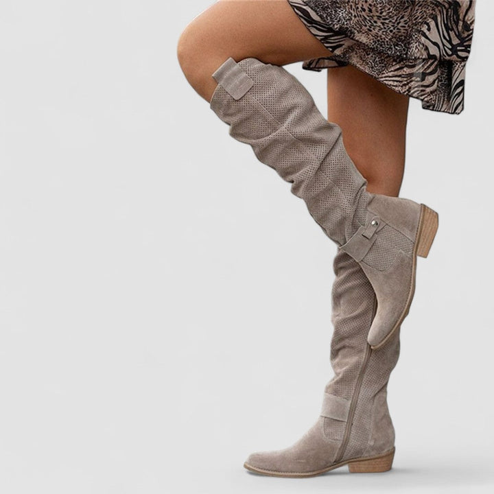Damen Kniehohe Western Stiefel