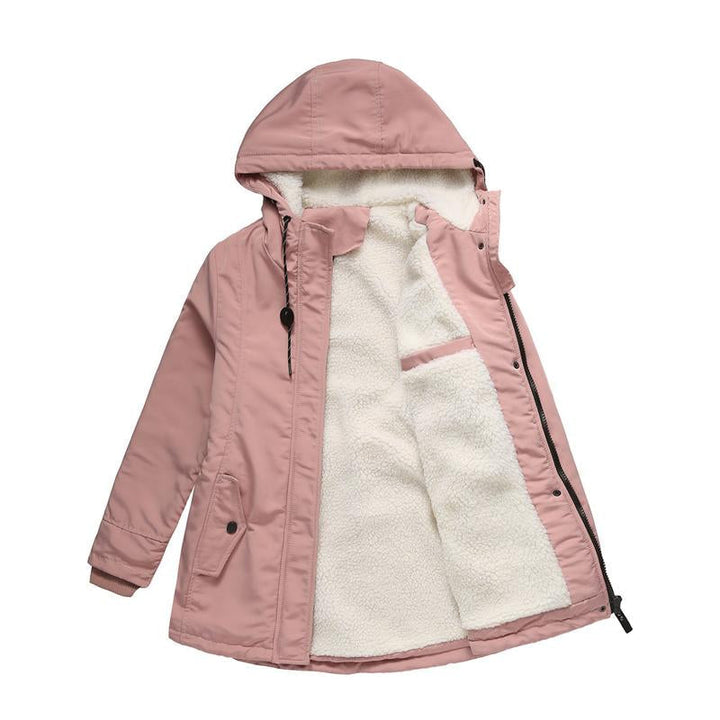 Damen Warme Steppjacke mit Kapuze