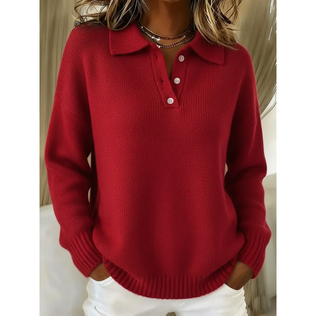 Damen Kuscheliger Oversize Rundhals Pullover