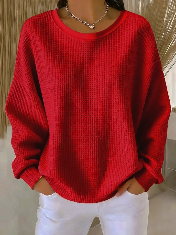 Damen Klassischer Langarm Pullover