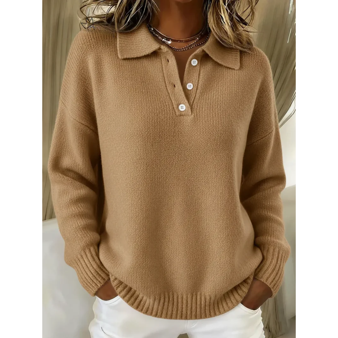 Damen Kuscheliger Oversize Rundhals Pullover