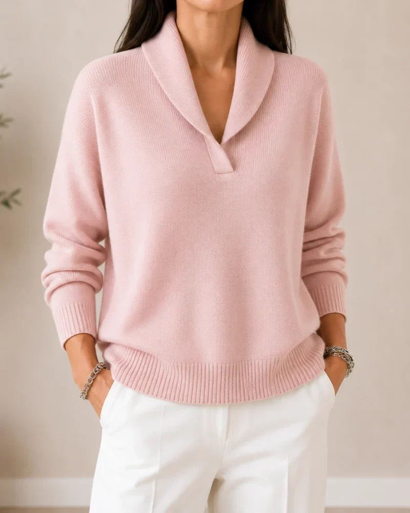 Damen Weicher V-Ausschnitt Pullover