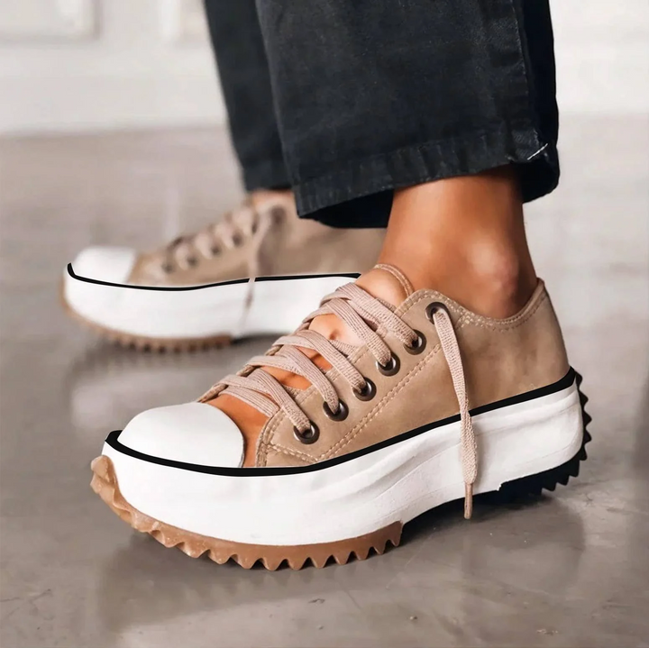 Damen Modische Sneakers mit Profilsohle