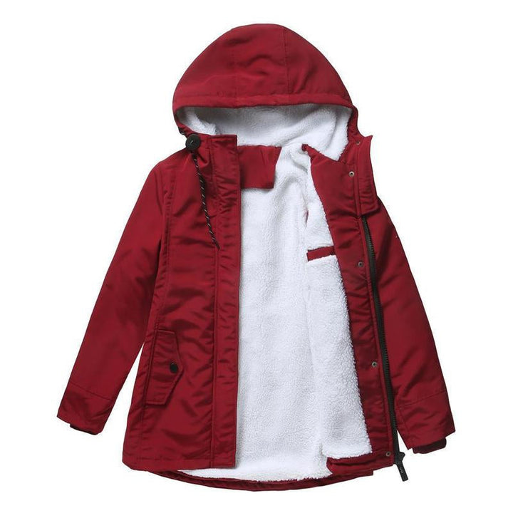 Damen Warme Steppjacke mit Kapuze