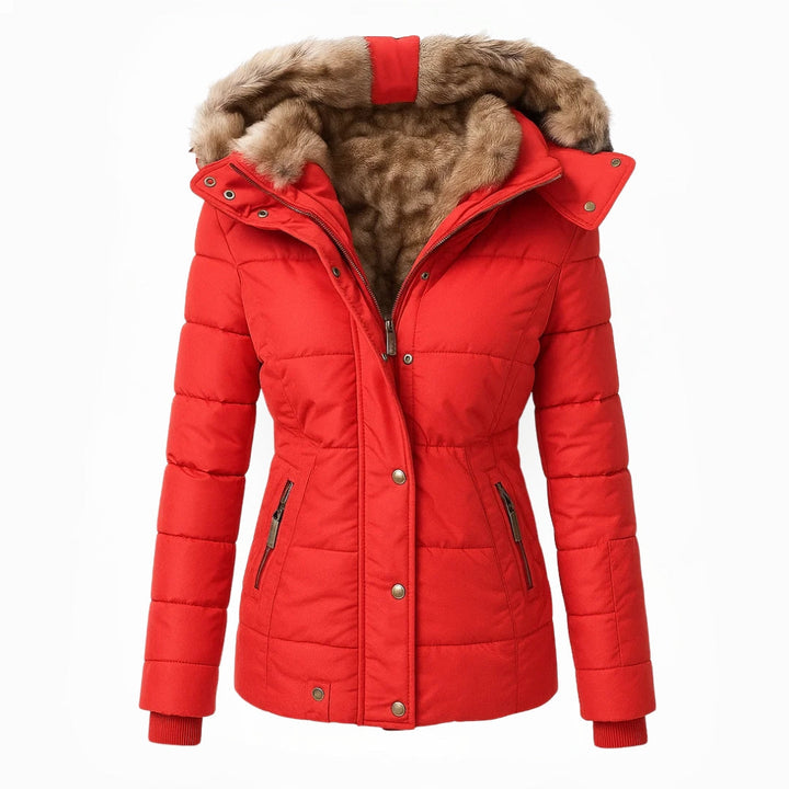 Damen Warmer Steppmantel mit Kapuze