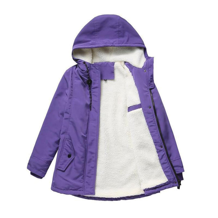 Damen Warme Steppjacke mit Kapuze