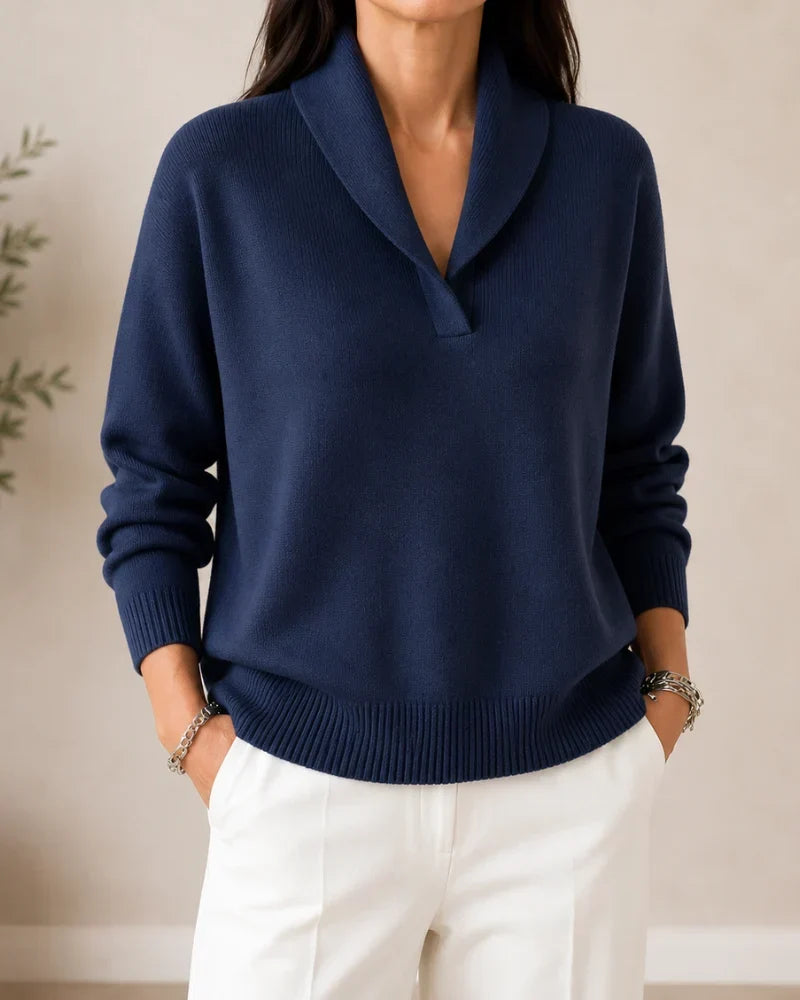 Damen Weicher V-Ausschnitt Pullover