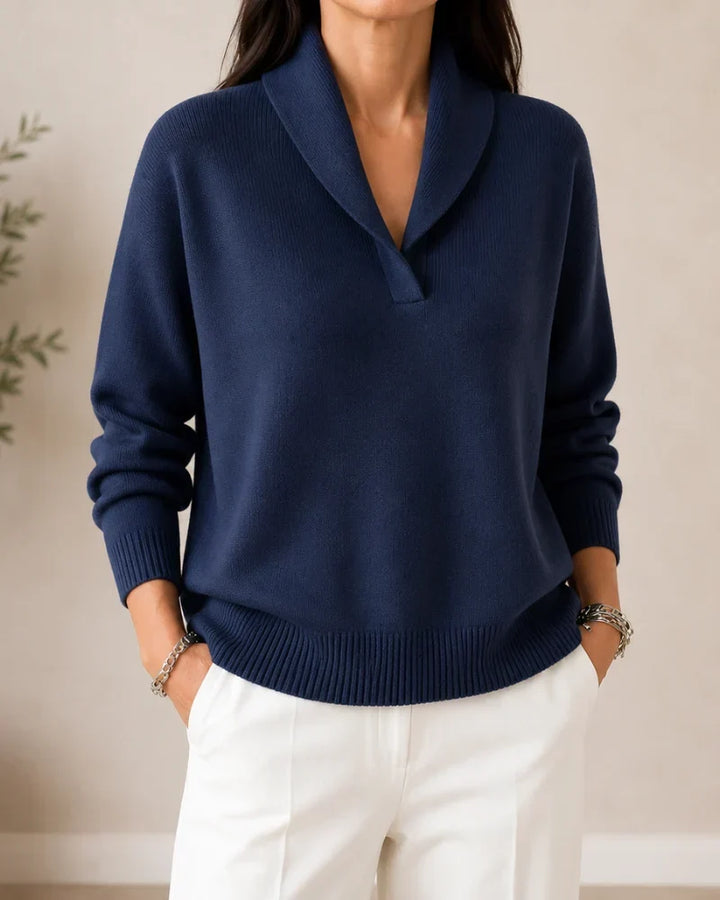 Damen Weicher V-Ausschnitt Pullover