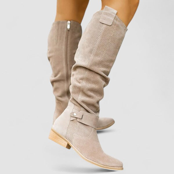 Damen Kniehohe Western Stiefel