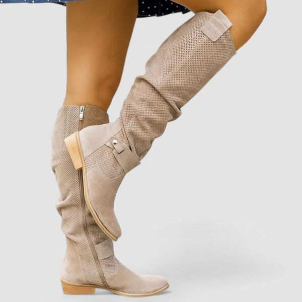 Damen Kniehohe Western Stiefel
