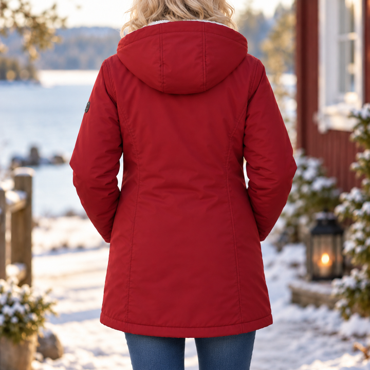 Damen Warme Steppjacke mit Kapuze