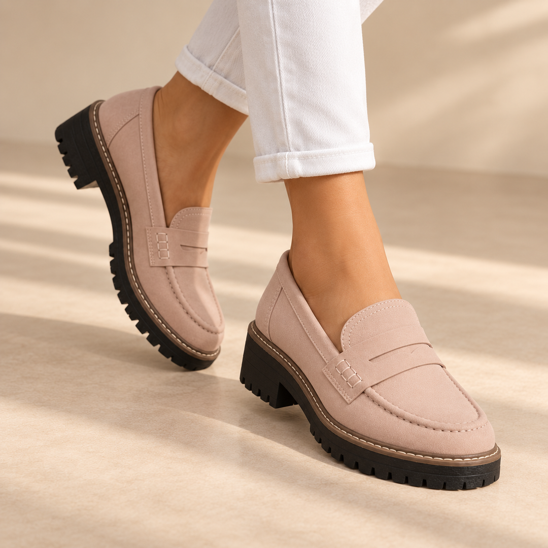 Damen Chunky Plateau Penny Loafer