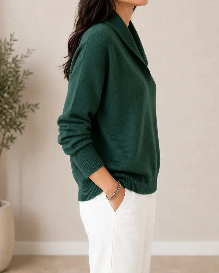 Damen Weicher V-Ausschnitt Pullover
