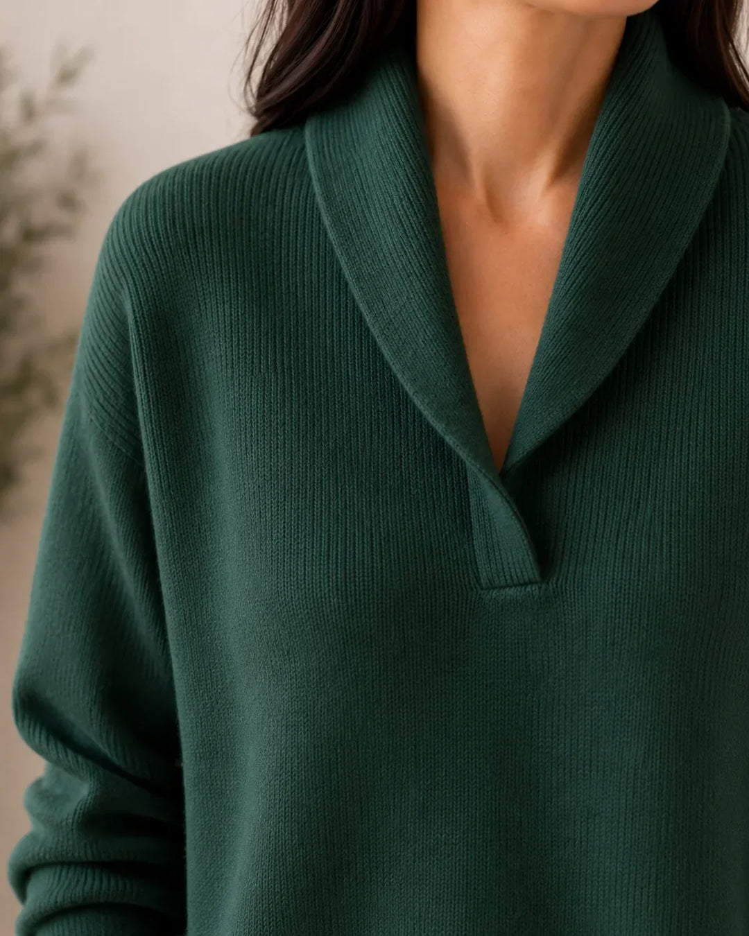 Damen Weicher V-Ausschnitt Pullover