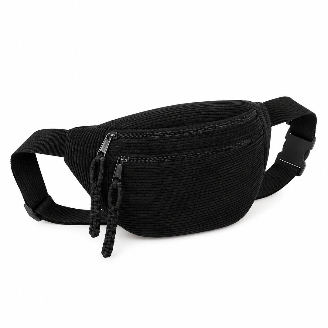 Gerippte Schultertasche – Salbeigrün