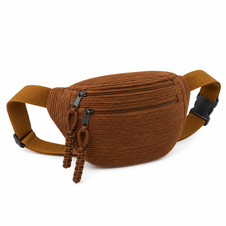 Gerippte Schultertasche – Salbeigrün