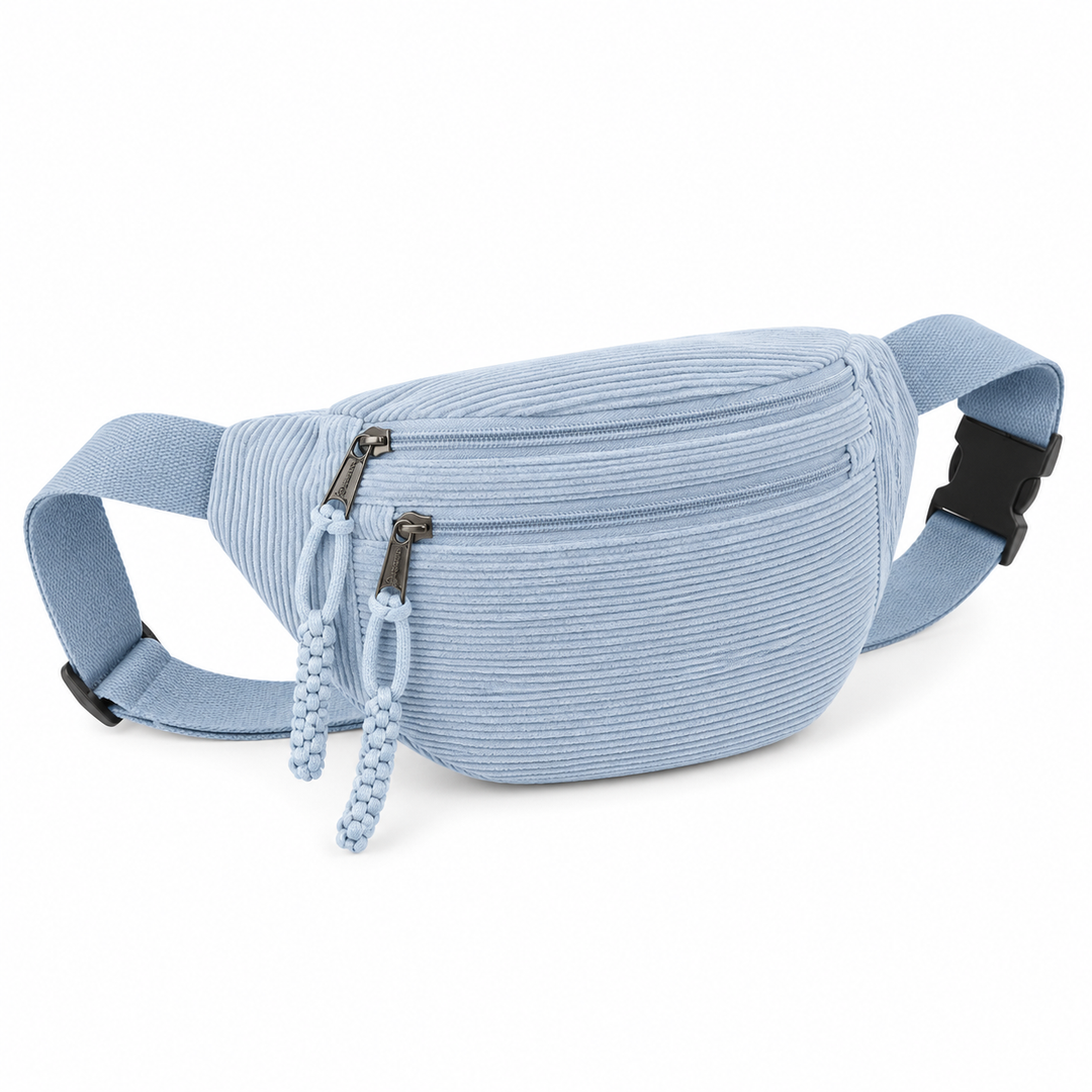 Gerippte Schultertasche – Salbeigrün