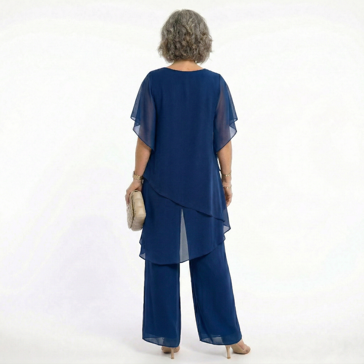 Damen-Zweiteiler mit Stufentunika und Hose