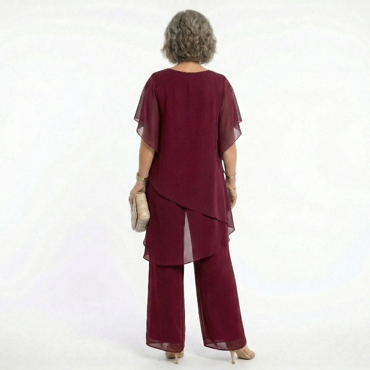 Damen-Zweiteiler mit Stufentunika und Hose