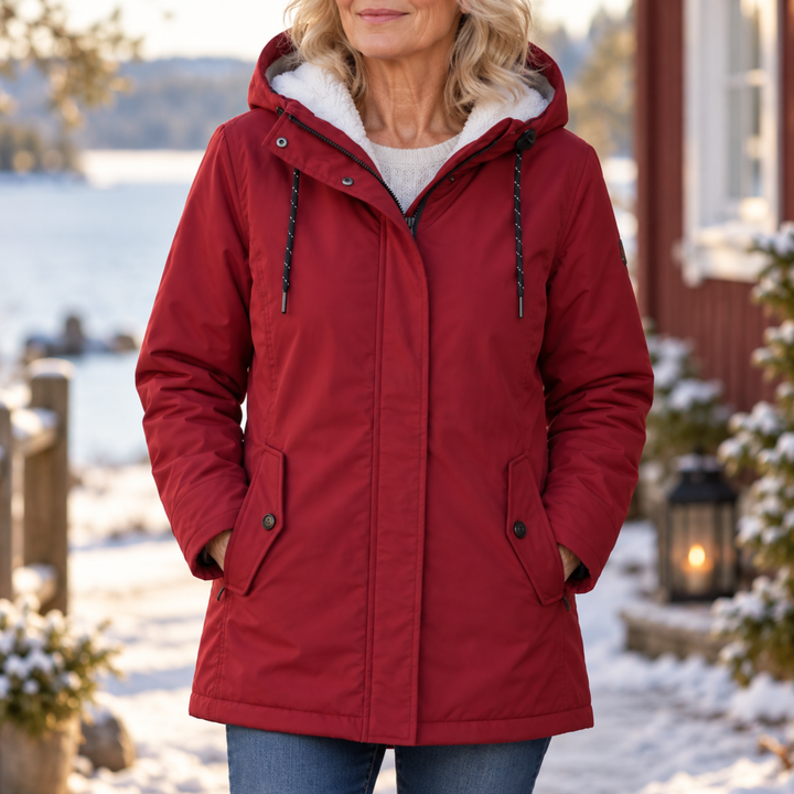 Damen Warme Steppjacke mit Kapuze