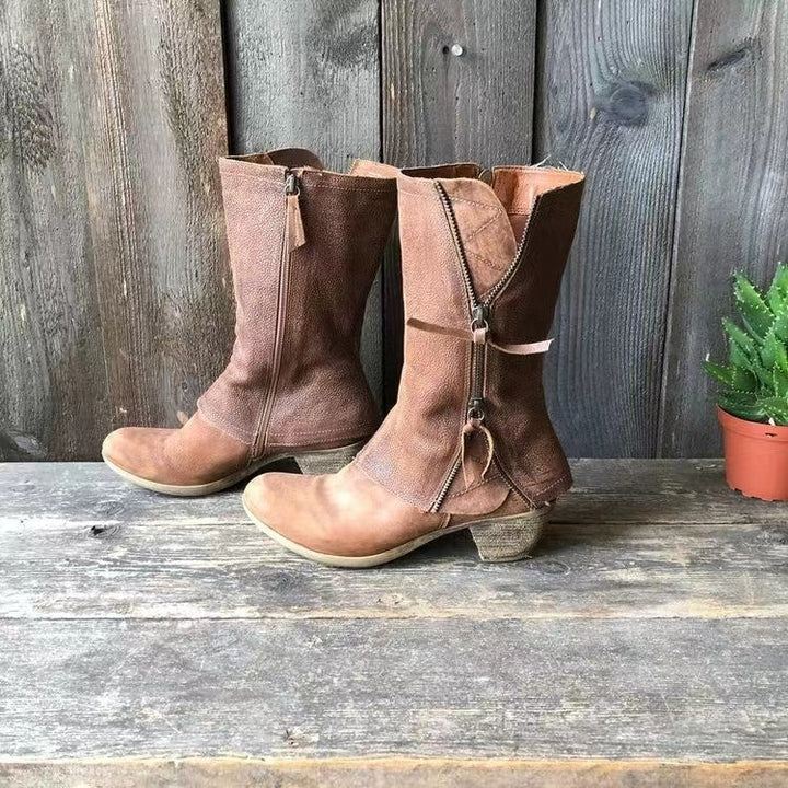 Damen Bequeme Herbststiefel
