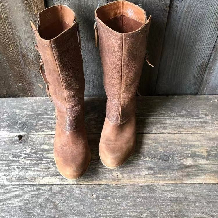 Damen Bequeme Herbststiefel