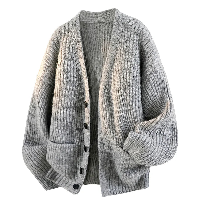 Damen Lässige Strickweste mit V-Ausschnitt