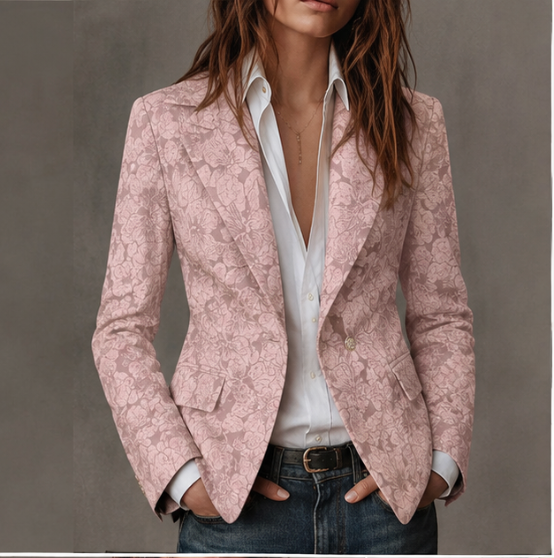Damen Taillierter Jacquard-Blazer