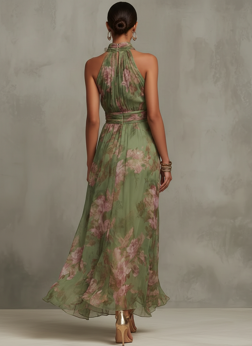 Damen Geblümtes Maxikleid