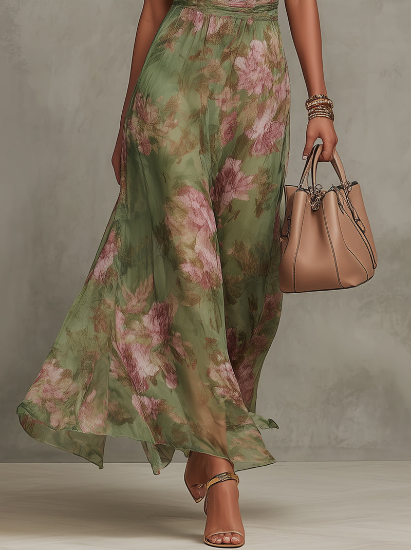 Damen Geblümtes Maxikleid