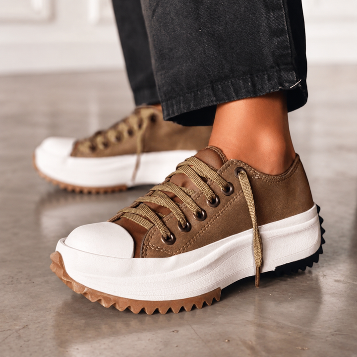 Damen Modische Sneakers mit Profilsohle
