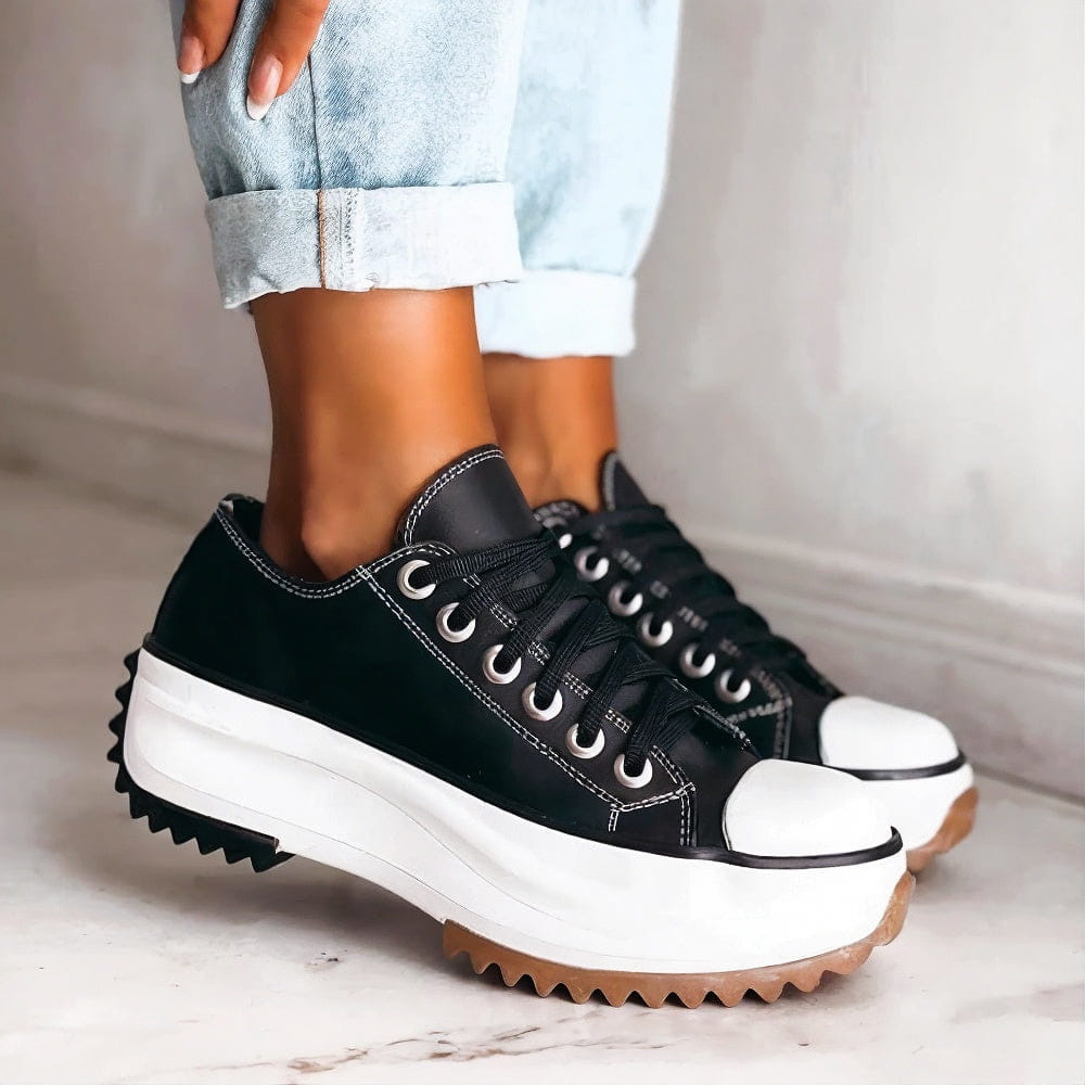 Damen Modische Sneakers mit Profilsohle