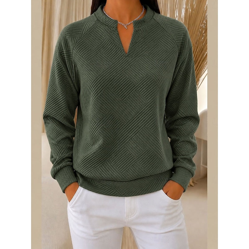 Damen Eleganter Pullover mit Strukturmuster