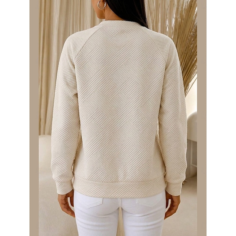 Damen Eleganter Pullover mit Strukturmuster