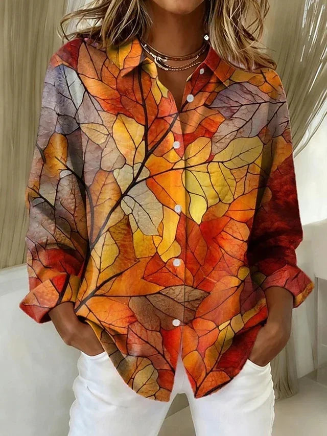 Damen Bluse mit botanischem Muster