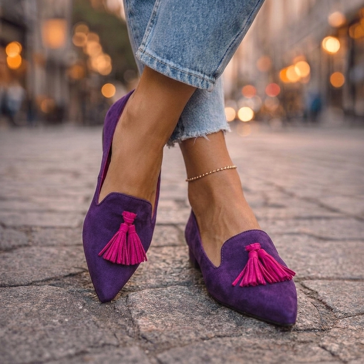 Damen Elegante Ballerinas mit spitzer Kappe