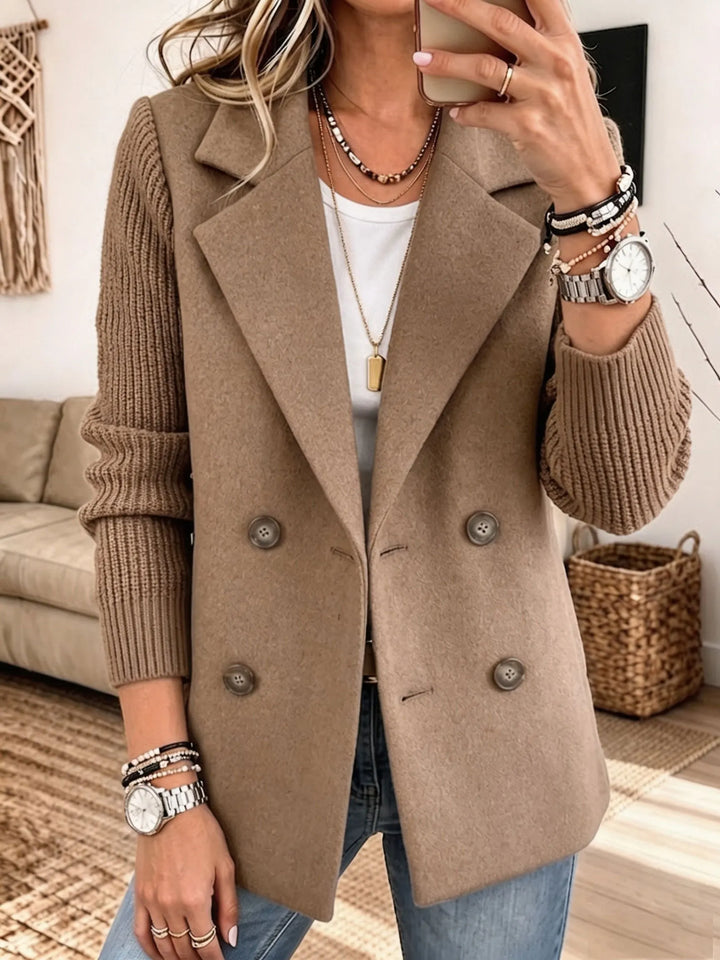 Damen Eleganter Blazer mit Strickärmeln