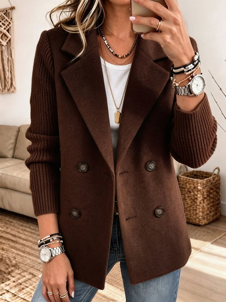 Damen Eleganter Blazer mit Strickärmeln