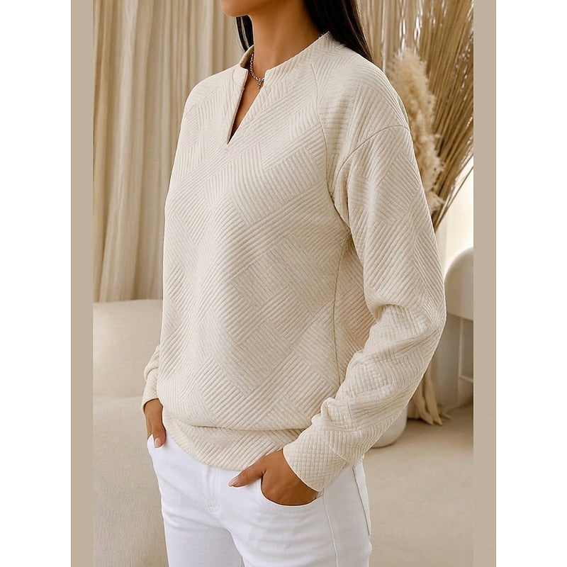 Damen Eleganter Pullover mit Strukturmuster