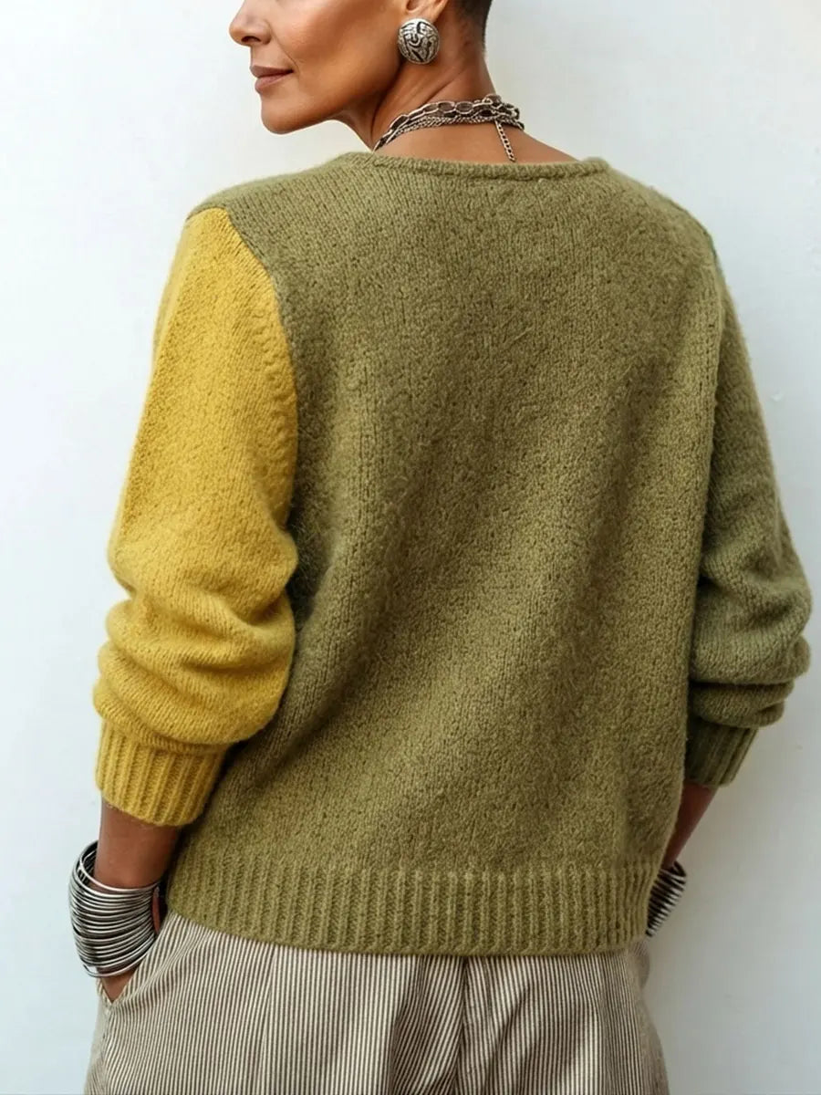 Strickpullover mit Asymmetrischem Design